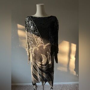 Vintage Beaded Silk Dress
